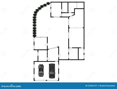 Blueprint Plan Black And White House Floor Plans Floorplan 2D Drawing ...