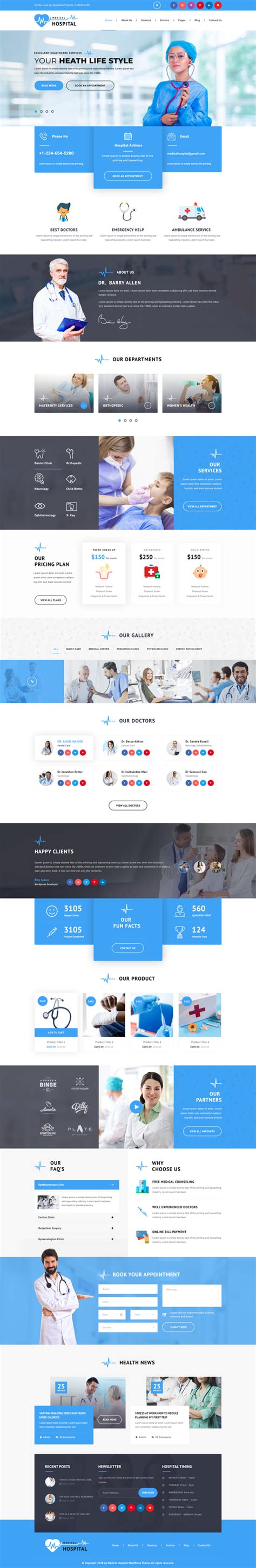 Free WordPress Medical Theme for Surgeons and Hospitals