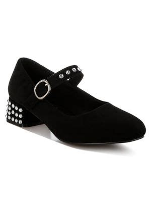 Buy London Rag Black Studded Mary Jane Pump Heels (UK 3) Online
