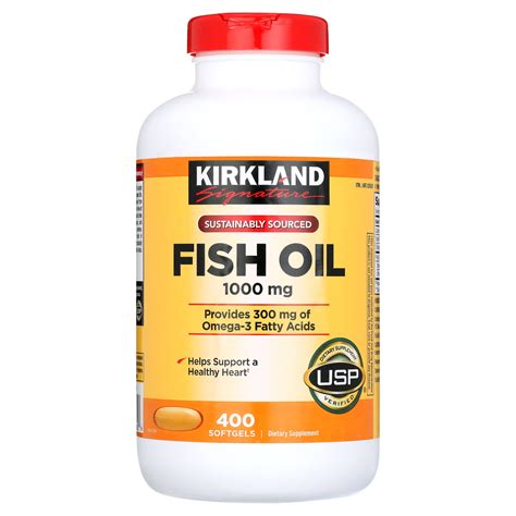 KIRKLAND Concentrated Fish Oil 1000 mg, 400 Softgels, Omega-3 EPA and DHA Supplement - Walmart.com