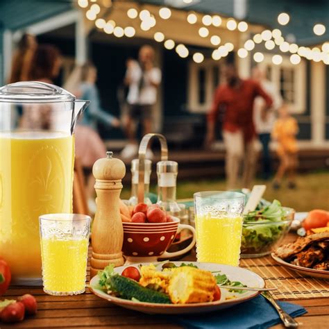 Boho Acrylic 4 Plastic Tumblers Glasses with Jug