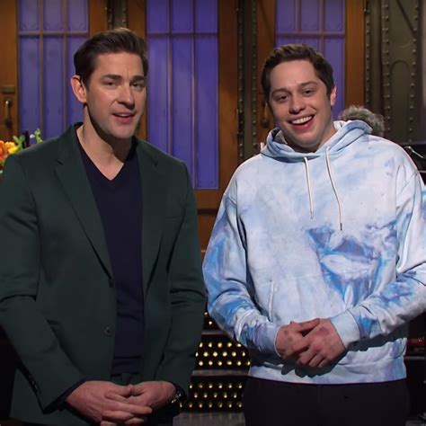 John Krasinski Kisses Pete Davidson and Sings Office Theme Song