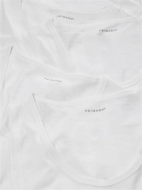 Men's White 5-Pack Essential Vests | Primark