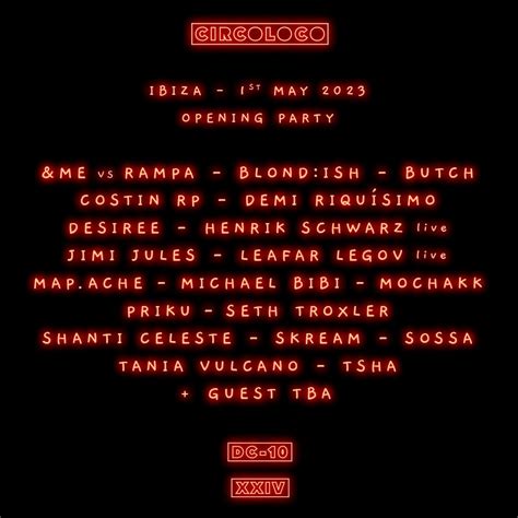 Circoloco Ibiza - Opening Party at DC-10 - Monday, May 1 2023 | Discotech
