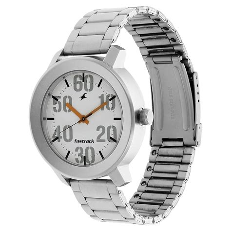 Buy Online Fastrack Quartz Analog White Dial Stainless Steel Strap ...