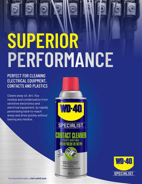 WD40 Specialist Electronic Contact Cleaner 200ml - Cleans oil, dirt ...