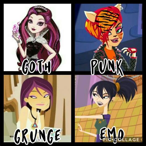 The difference between punk,grunge,goth and emo. (Female) | Goth ...
