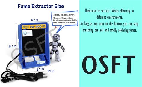 Antidious Fume Extractor Anti-ESD Solder Smoke Absorber Portable Filter ...