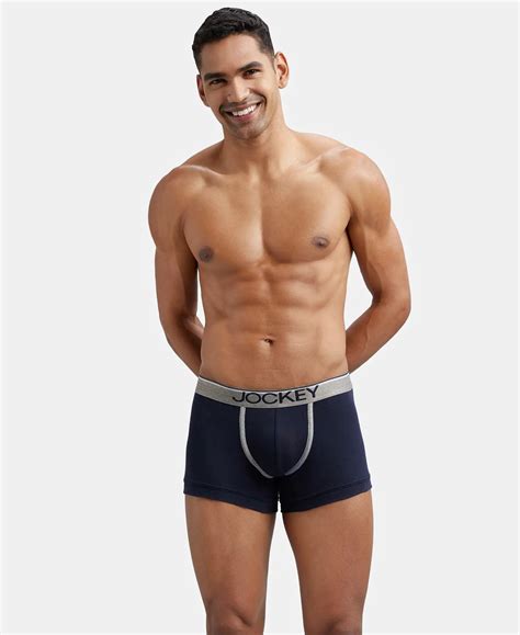 Buy Super Combed Cotton Rib Solid Trunk with Ultrasoft Waistband - Deep ...