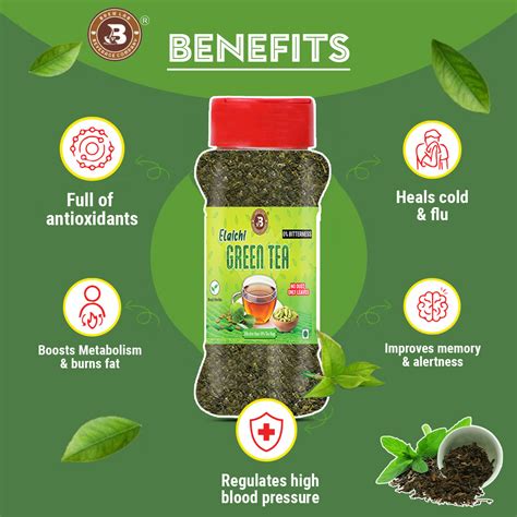 Brew Lab Elaichi Green Tea Leaves | 0% Bitterness Real Herbs | Real ...