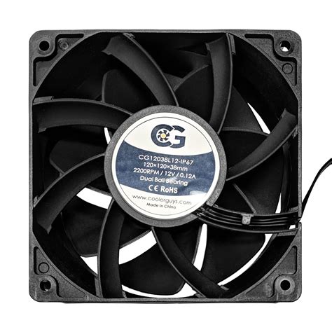 Coolerguys 12vDC Waterproof IP67 Fan (Low Speed, 120x38mm) : Amazon.in ...