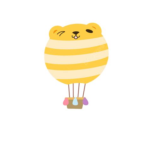 Hot Air Balloons Hd Transparent, Cute Cartoon Bear Hot Air Balloon ...