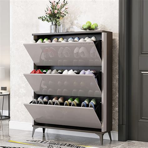 Amazon.com: Shoe Rack,Modern Shoe Cabinet with Hidden Shoe Storage ...