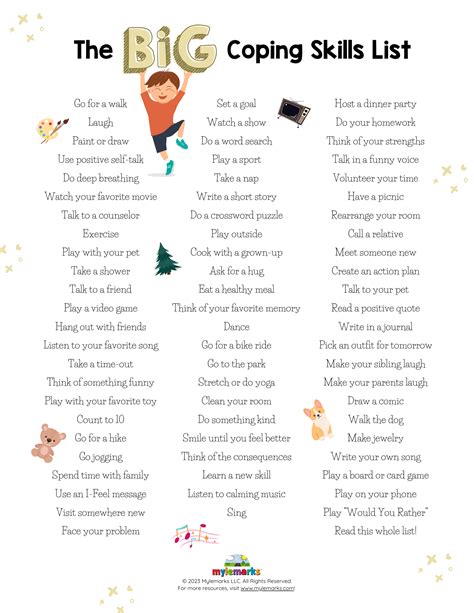 The BIG Coping Skills List! (+ES)