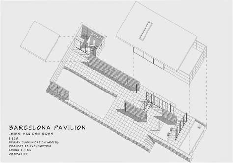 Barcelona Pavilion Architectural Drawing