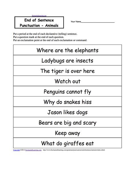 Animal Writing Worksheets at EnchantedLearning.com