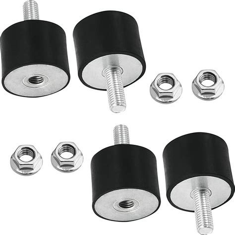 4pcs 25 x 25mm Rubber Mounts Male/Female Rubber Vibration Isolator ...