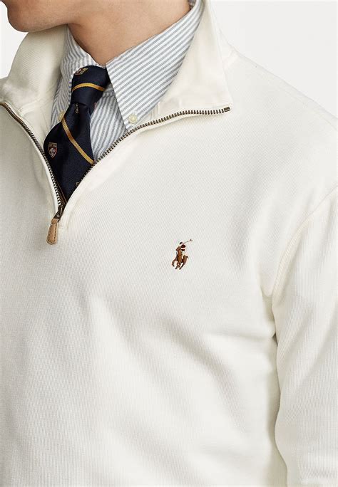 Polo Ralph Lauren ESTATE RIB QUARTER ZIP PULLOVER - Maglione - nevis ...