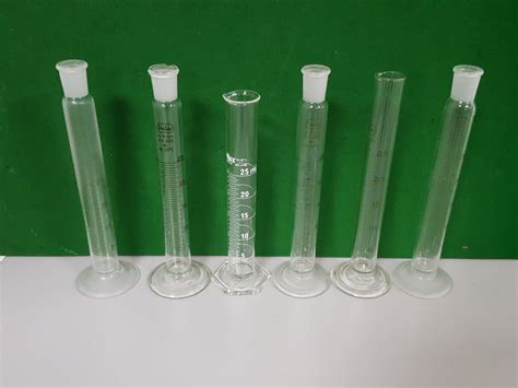 Lot of 19x Glass Measuring Cylinders Graduated 5mL to 500mL Lab