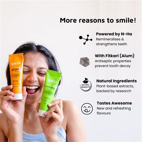 Spicta | Refreshing Ginger Peach Kit | SLS free | Alcohol free mouthwash