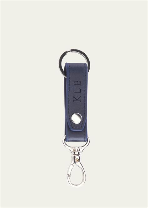 ROYCE New York Monogrammed Leather Valet Key Chain - Bergdorf Goodman