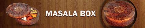 Amazon.in: Shree Kala Home Decor: Wooden Masala Box