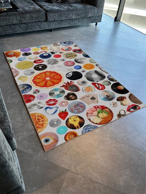 Dakota Fields Mira Beige Themed Multi-Colored Retro Mixed Shape Patterned Creative Modern ...