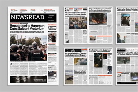 Modern Tabloid Newspaper Template [INDD] - BrandPacks