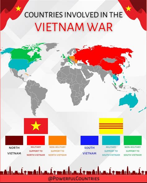 Countries involved in the Vietnam War: : r/Maps