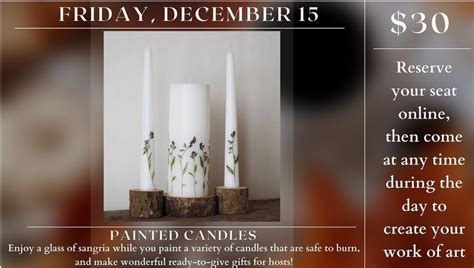 Painted Candles Workshop @ The Vineyard, 70450 NW Lower Valley Dr ...