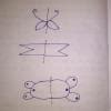 Complete the following diagram so that it will come symmetrical about ...