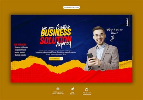 Agence de marketing numérique et modèle de bannière Web d'entreprise ...
