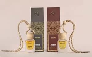 Llum Amber Vanilla & Tuscan Leather Hanging Car Air Freshener (10ml ...