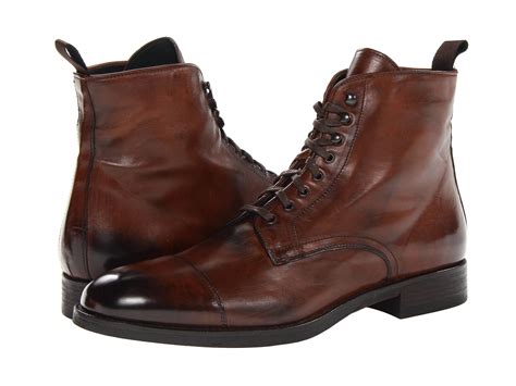 Mens leather boot, Men brown ankle high boot, Men lace up boot on Storenvy