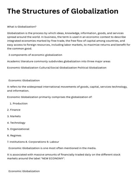 Structures of Globalization Infographic 的图像结果