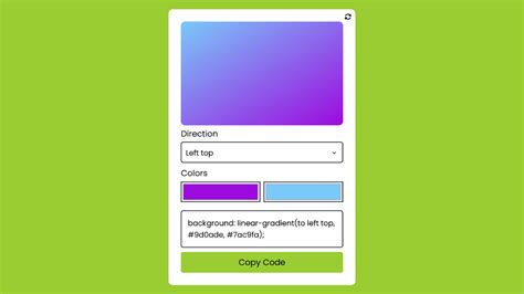 Color Generator JavaScript 的图像结果