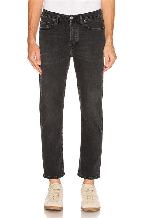 Acne Studios River Straight Leg Jeans in Used Black | FWRD