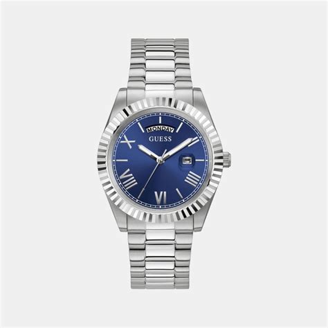 Guess Men Blue Stainless Steel Watch GW0265G7 – Just In Time