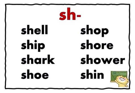 Words with -sh Sound - Fun Teacher Files