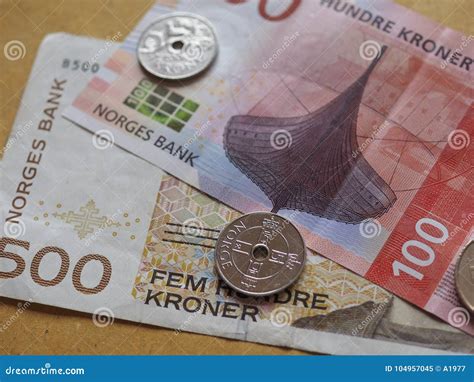 Norwegian Krone Notes and Coins, Norway Stock Image - Image of spend, cash: 104957045