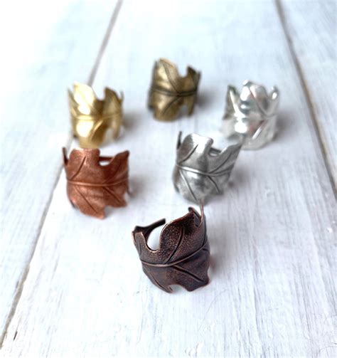 Adjustable Copper Oak Leaf Ring Autumn Jewelry – Matilda&Milo Jewels