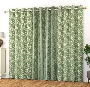 Buy Ultica Fab Heavy Polyester Curtains for Door 7Ft Set of 3 Combo of ...