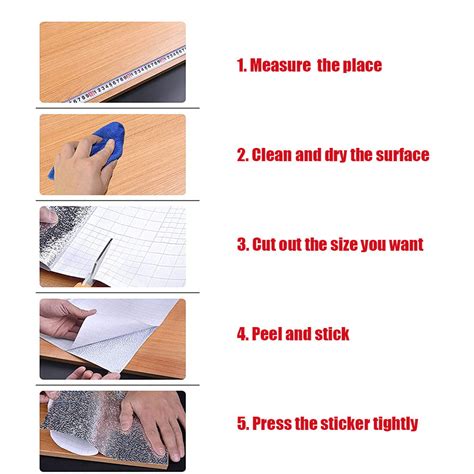 Buy 2 Pack 2x0.4M Kitchen Oil Proof Backsplash Wallpaper Peel and Stick ...