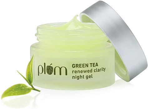 Plum Green Tea Night Gel Cream with Glycolic Acid – Fights Acne for ...