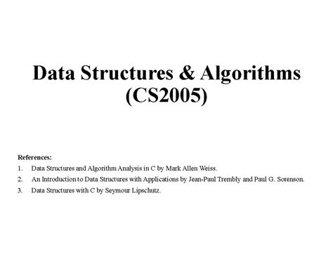 Dsa - Summary Data structures and algorithms - Data Structures ...