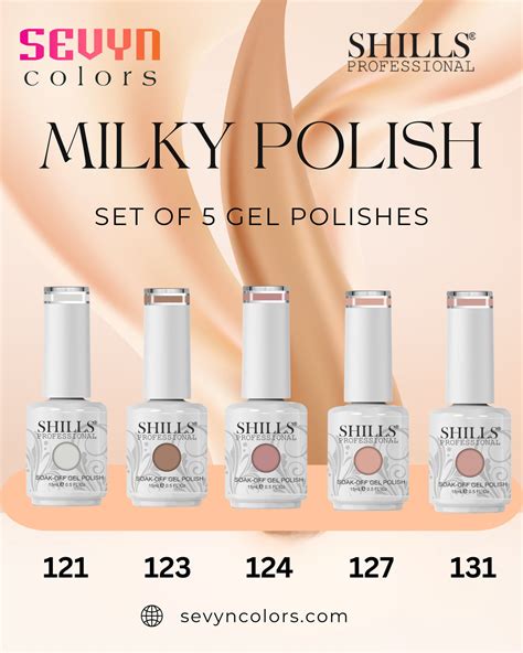 Milky Gel Polish Set of 5 – Shills Professional | Nude & Neutral Colle ...