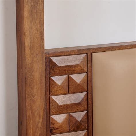 Buy Adana Swaram Mango Wood King Poster Bed - Brown from Home Centre at ...