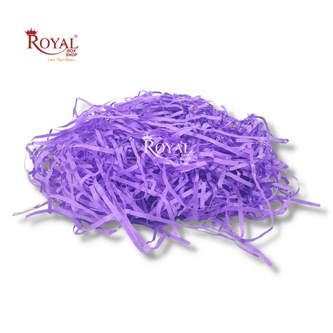 RoyalBoxShop® Premium Shredded Paper for Gift Packing (100g) I Purple ...