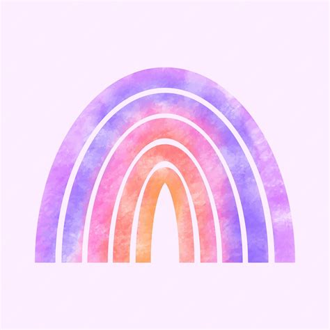 Premium Vector | A rainbow with a pink and blue background