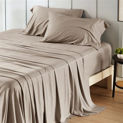 Bedsure King Size Sheet Sets, Cooling Sheets for Hot Sleepers, Rayon ...